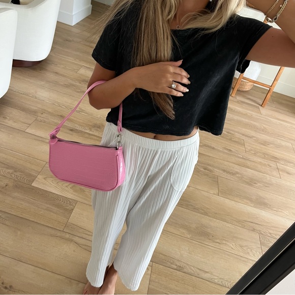 IBIZA VIBE Bag Crocodile Faux Leather Purse Pink - Picture 12 of 12